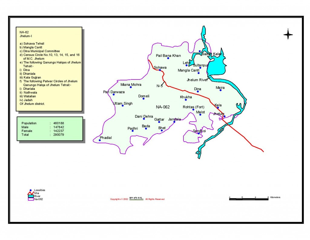 NA 62 JhelumI National Assembly Seat Election Results