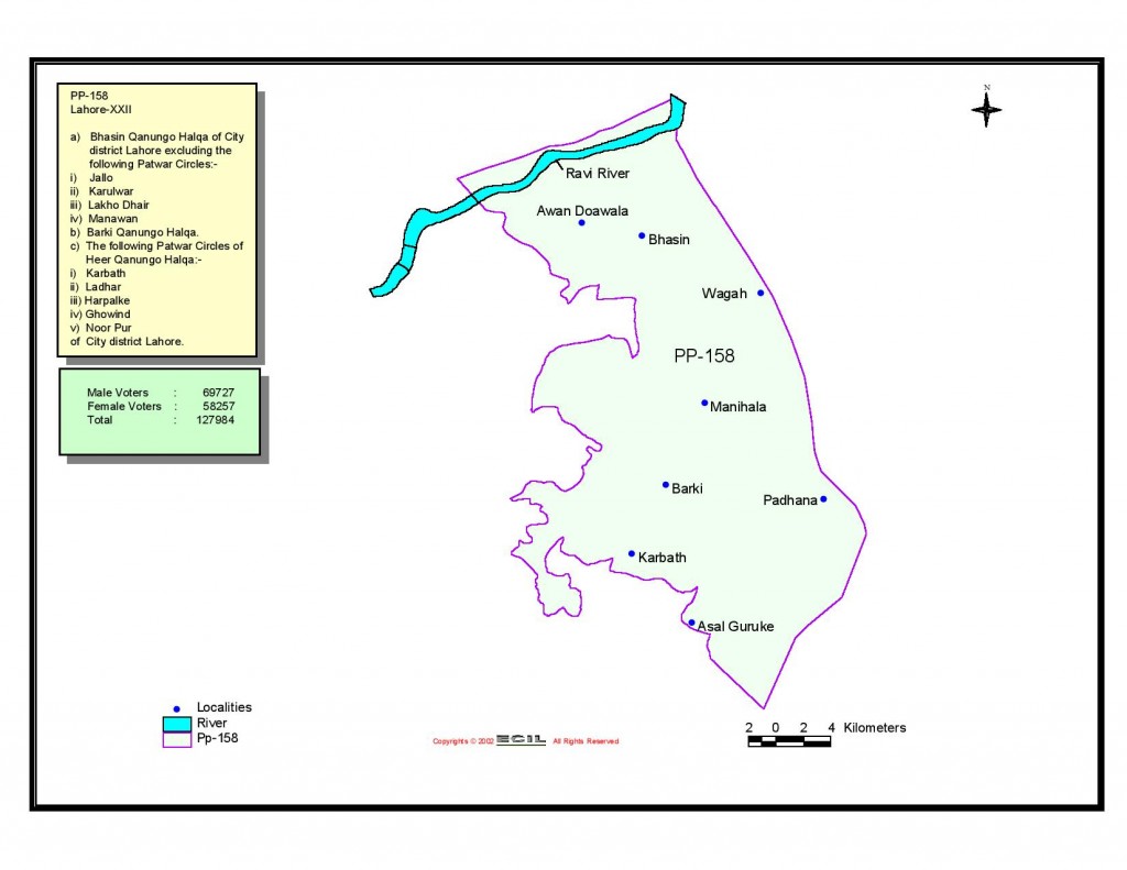Pp 158 Lahore Xxii Punjab Provincial Assembly Constituency Electoral
